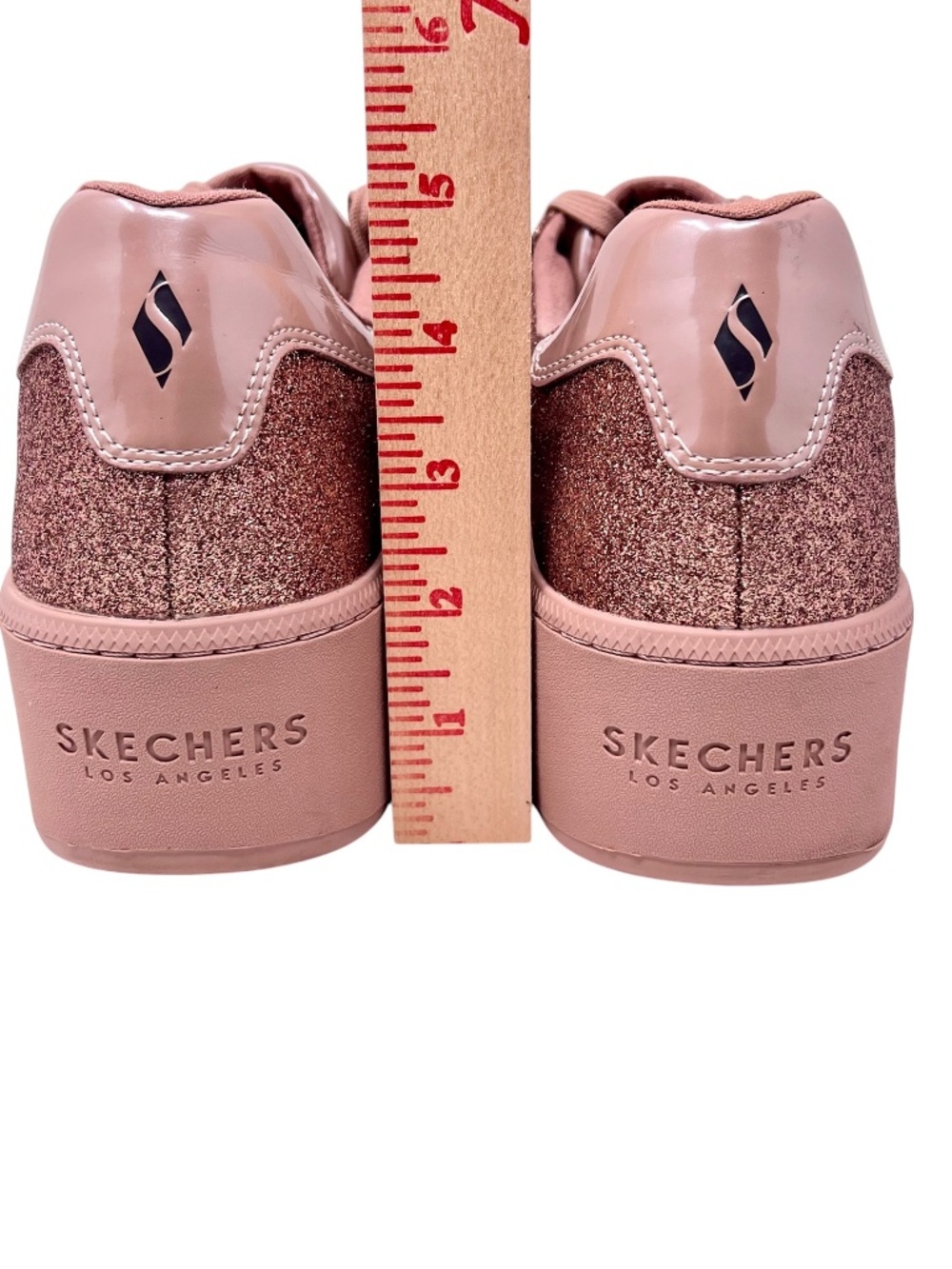 Women's Skechers Street Los Angele Fairy Dusted Copper Platform Sneakers size 11 - Picture 7 of 10